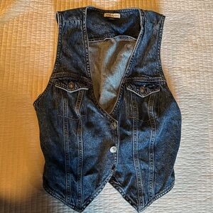 American Eagle Outfitters Denim Button Down Vest